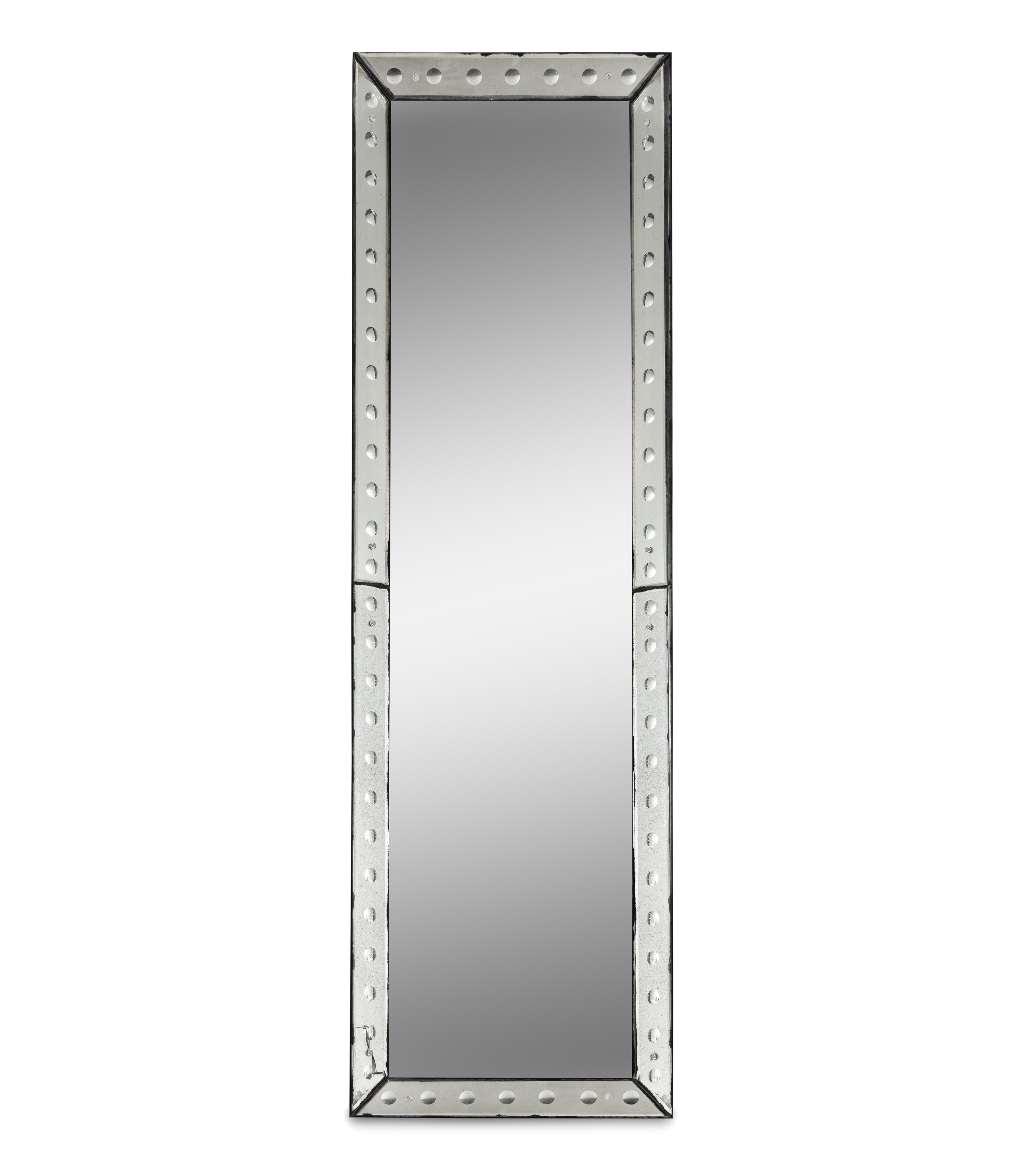 A Modern Etched Glass Mirror