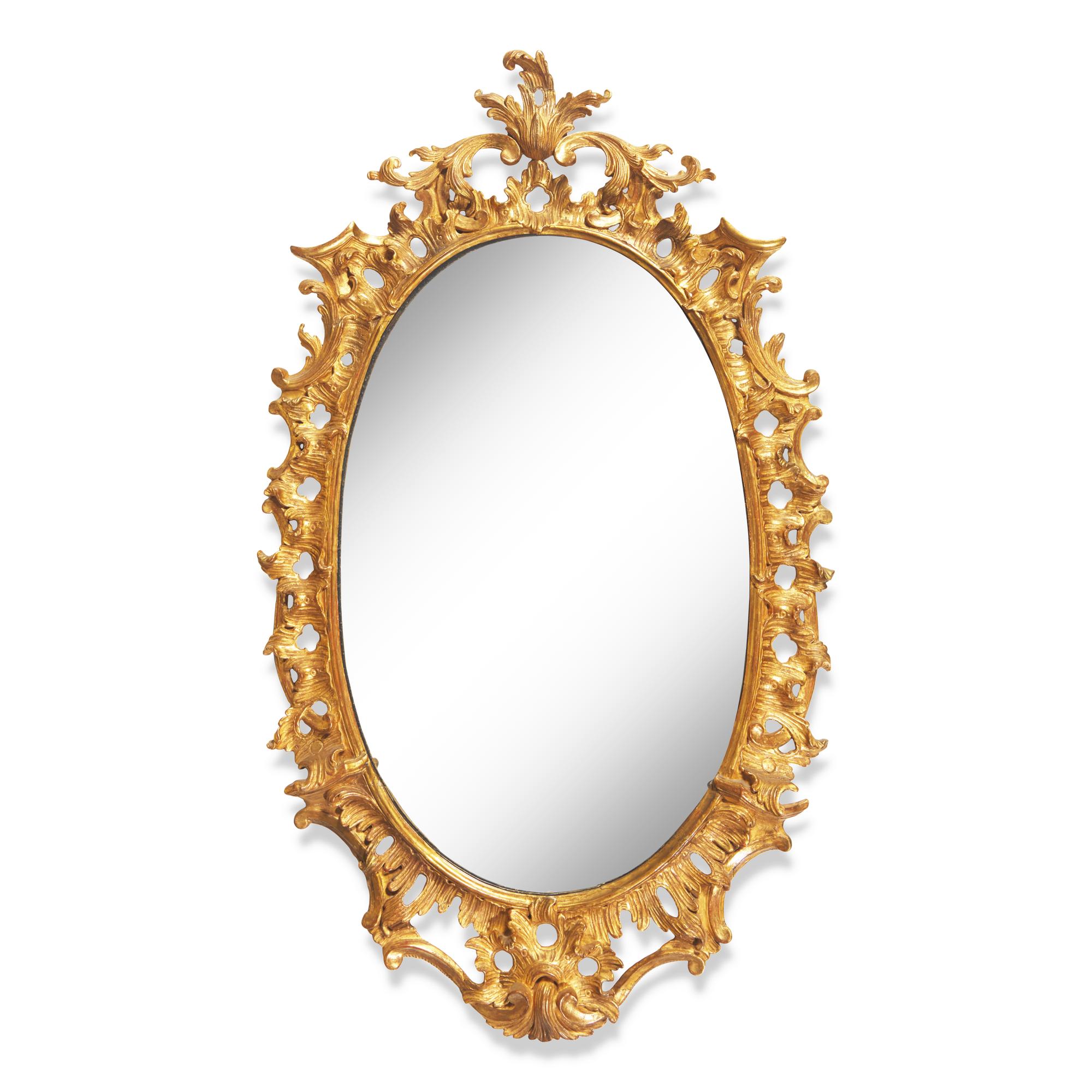 A George II Carved Giltwood Mirror