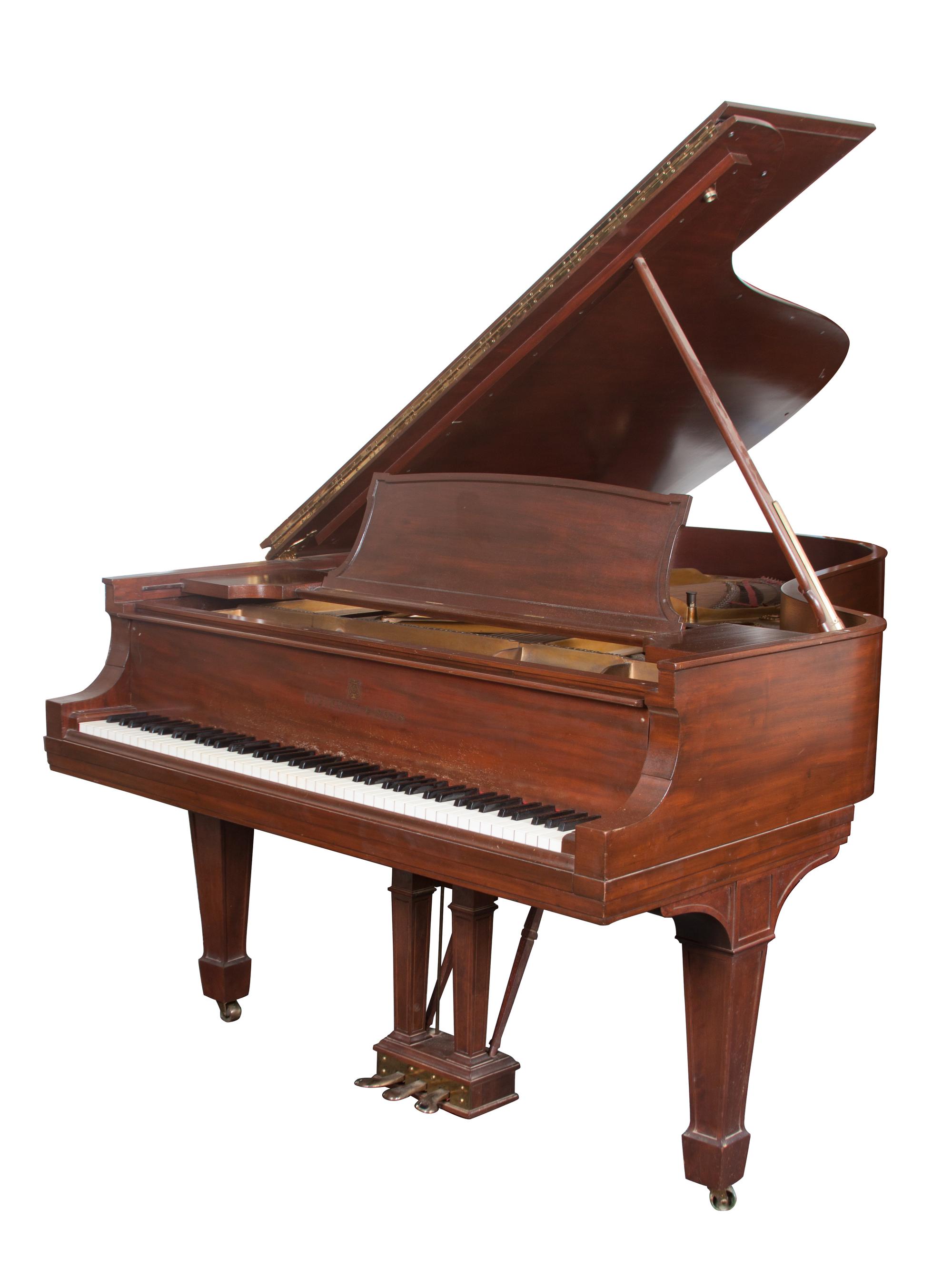 A Steinway Baby Grand Piano Length 84 inches.