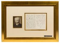 TCHAIKOVSKY, Peter Ilich (1840-1893). Autographed letter signed ("P. Tchaikovsky") to Eduard Frantsevich Napravnik, 10 September 1883.