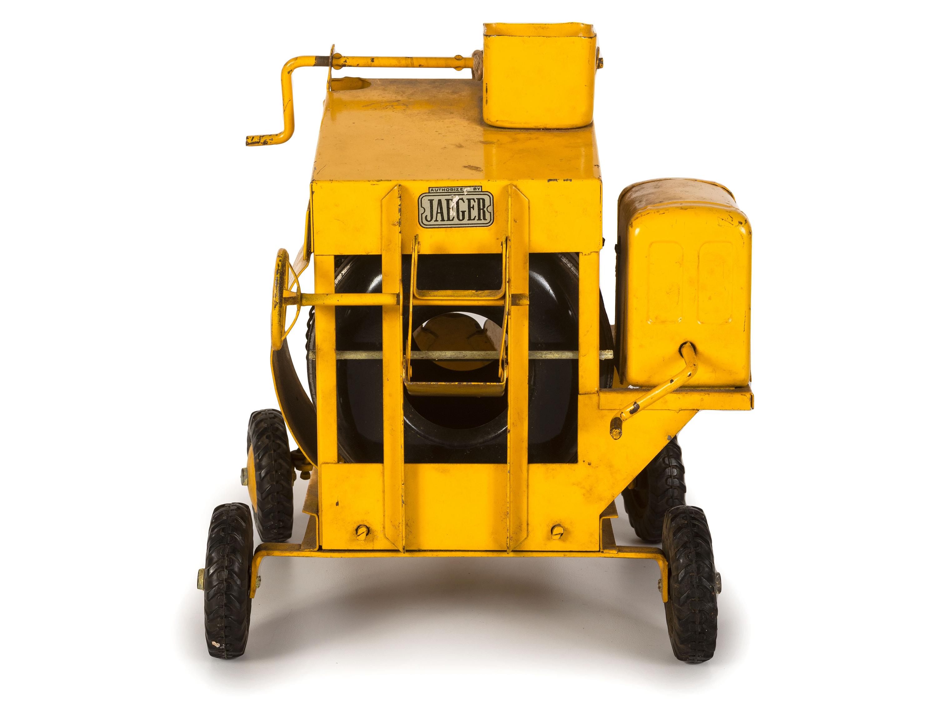 A 'Jaeger' Pressed Steel Toy Cement Mixer