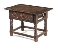 A Charles II Oak Side Table