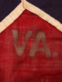 [CIVIL WAR]. Commemorative Confederate battle flag possibly made by CSA veteran Thomas Alexander Brander, Artillerist in the Virginia Artillery, Army of Northern Virginia, for 7th Virginia Cavalry Colonel Richard H. Dulany.