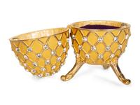 A Group of Decorative Gilt Metal and Enamel Articles
