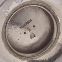 A Federal Silver Covered Sugar Dish and Creamer