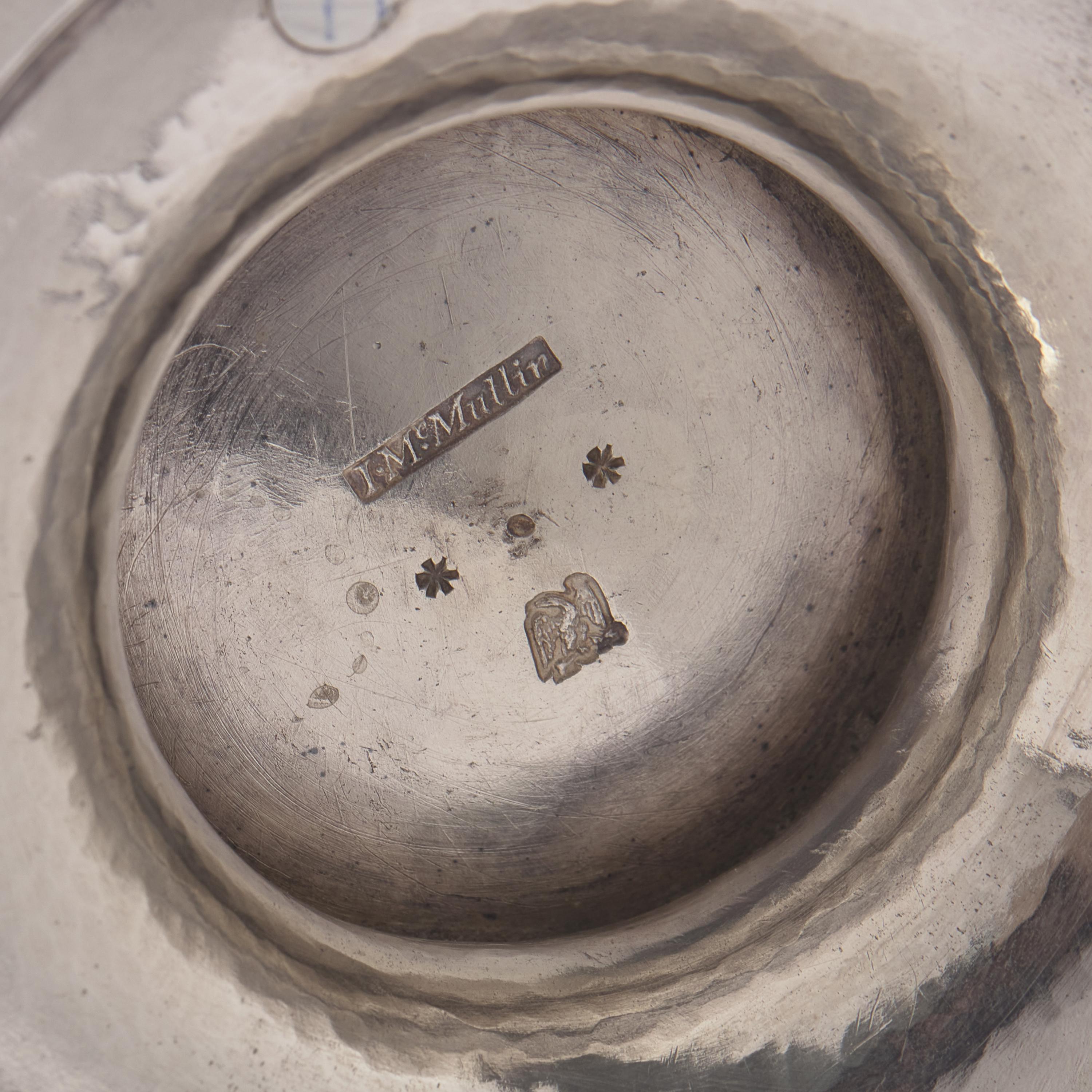 A Federal Silver Covered Sugar Dish and Creamer