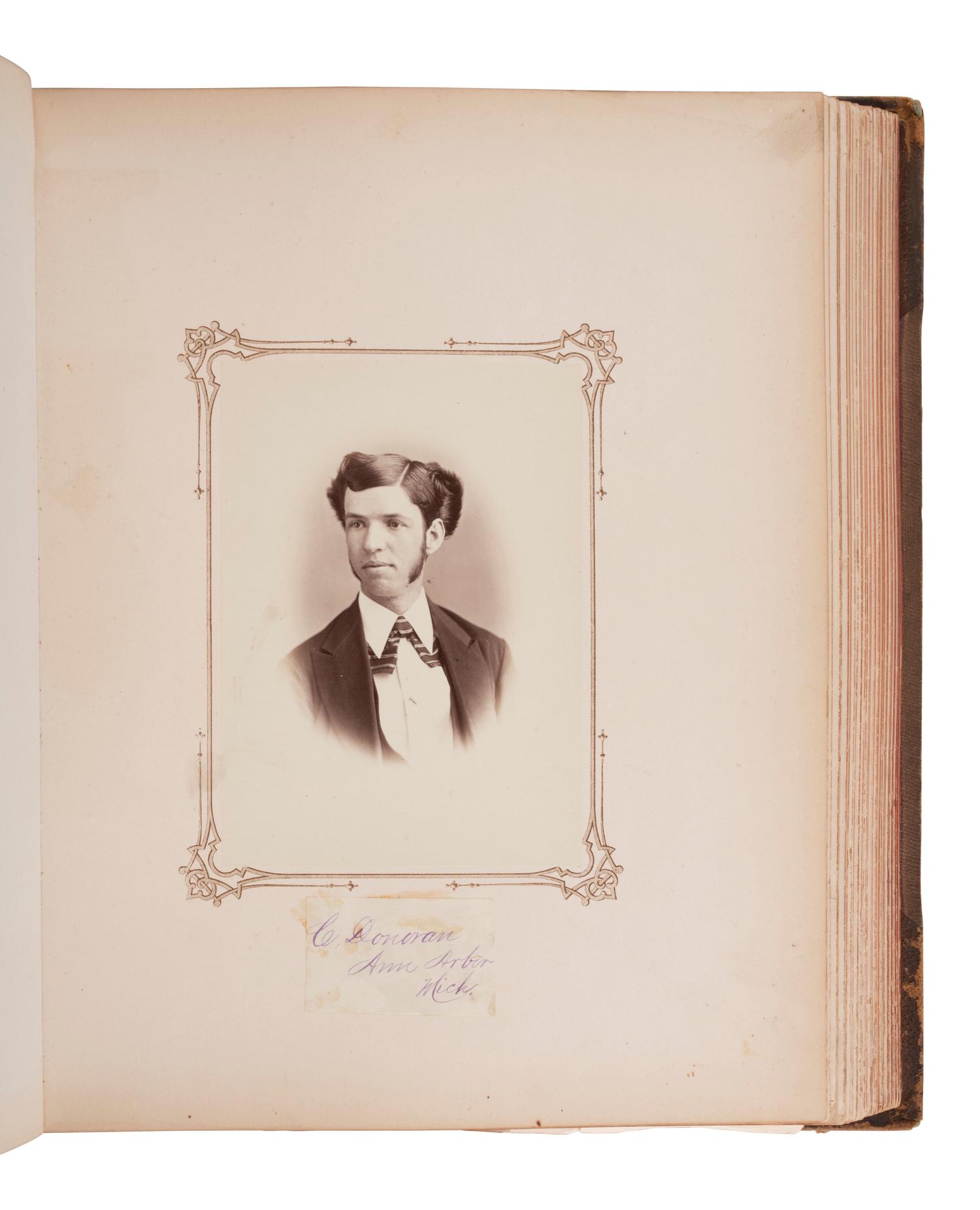 [EARLY PHOTOGRAPHY]. Two illustrated albums, incl. Yale and University of Michigan.