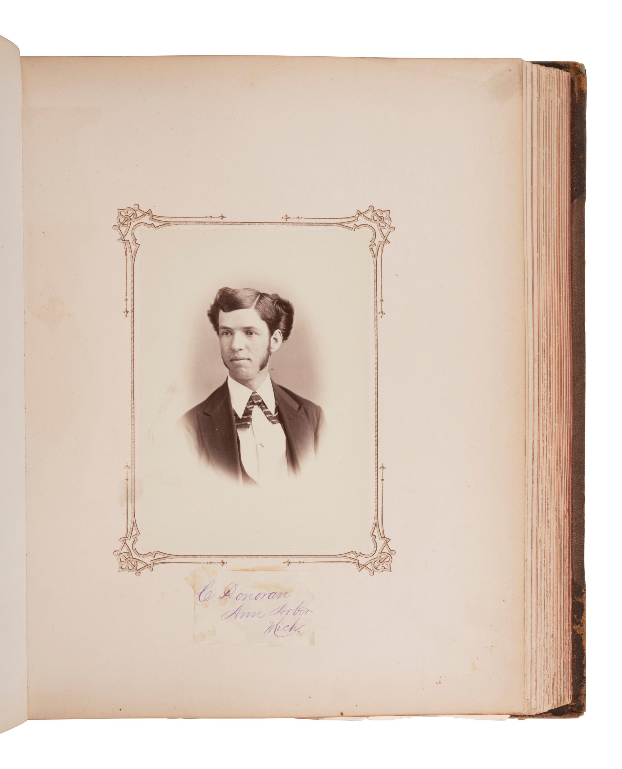 [EARLY PHOTOGRAPHY]. Two illustrated albums, incl. Yale and University of Michigan.