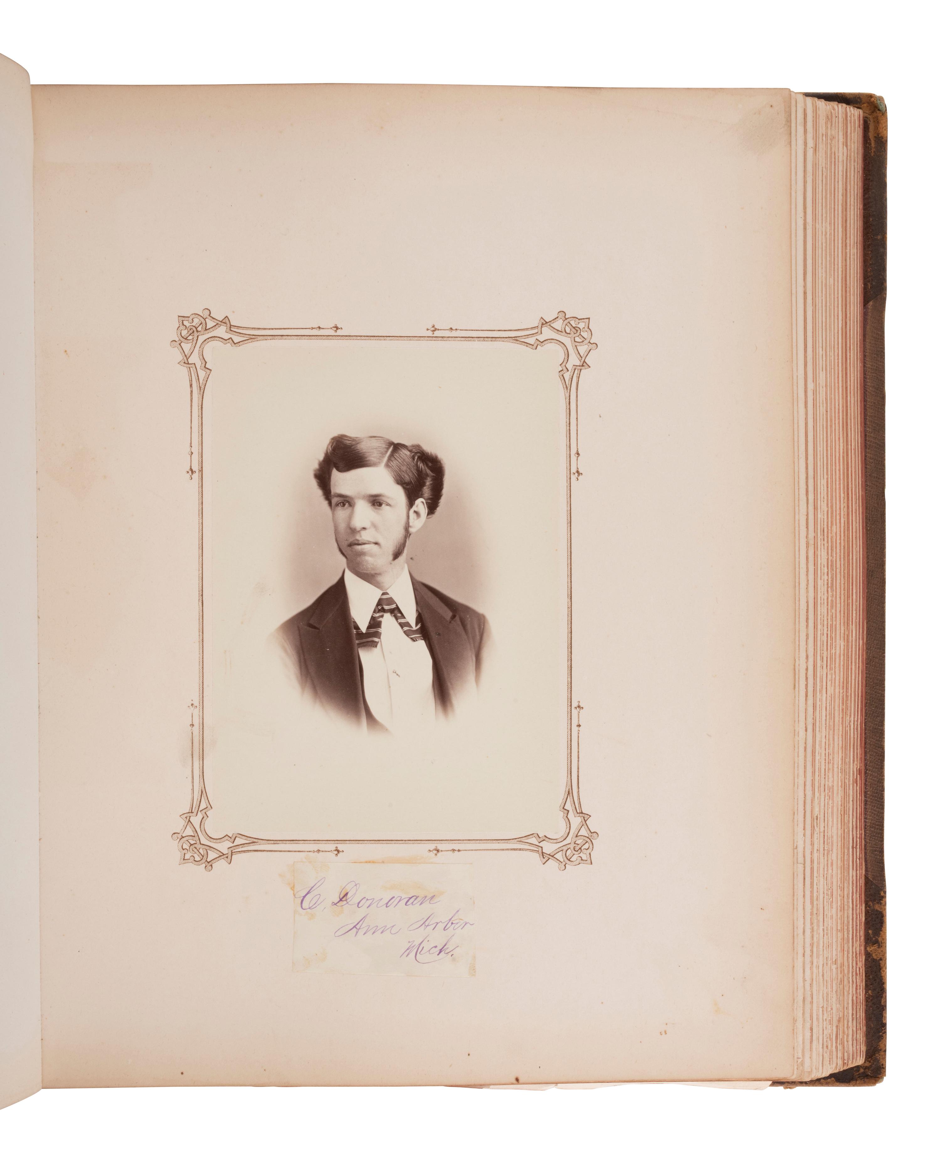 [EARLY PHOTOGRAPHY]. Two illustrated albums, incl. Yale and University of Michigan.
