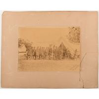 President Lincoln at Battlefield of Antietam , Photograph Printed and Signed by Moses P. Rice