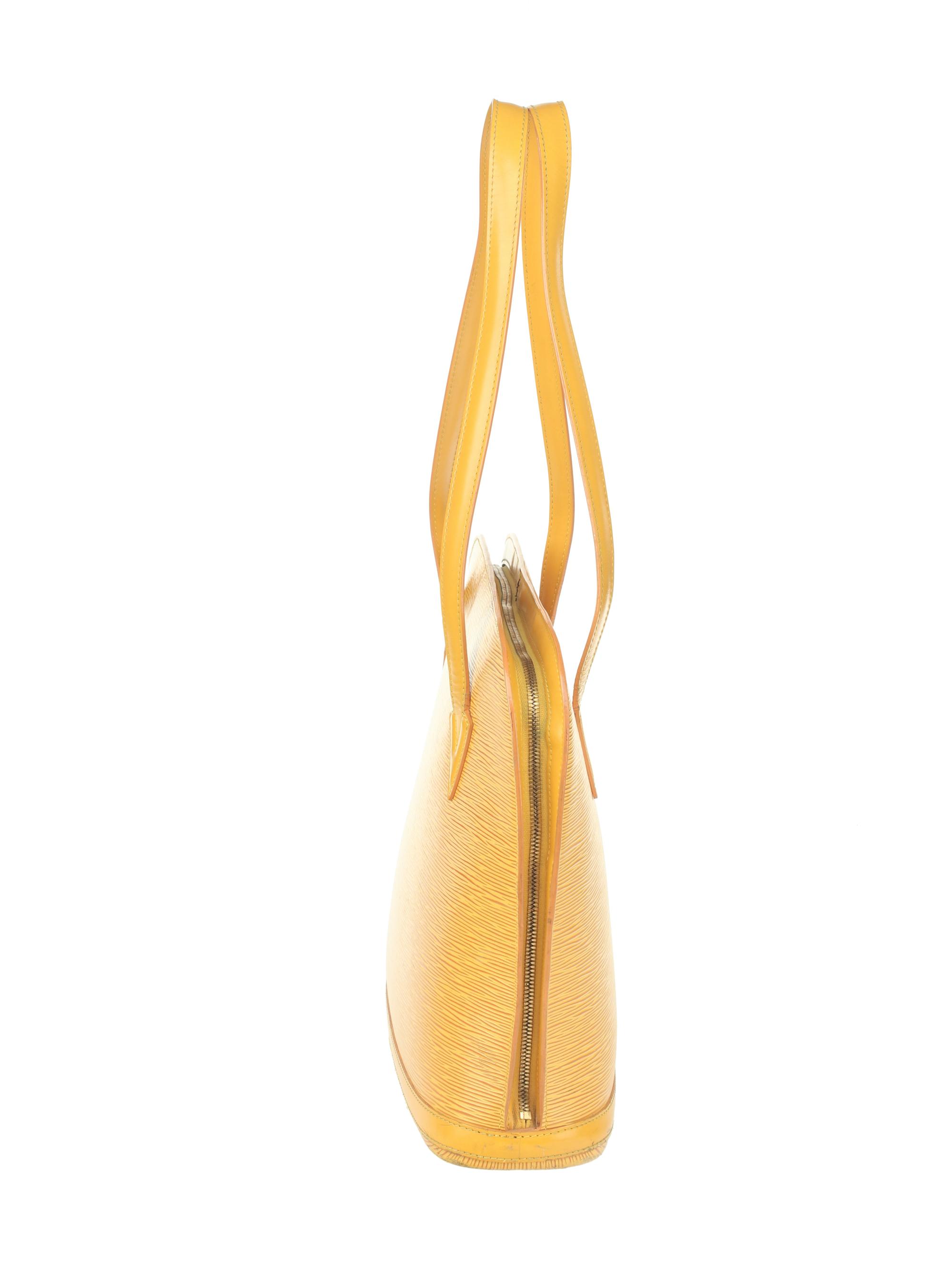 LOUIS VUITTON, YELLOW EPI LUSSAC BAG