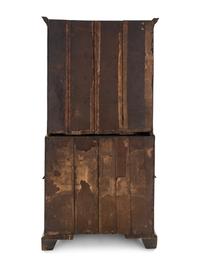 An English Walnut Bureau Bookcase