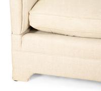 A Knole Natural Linen Upholstered Sofa