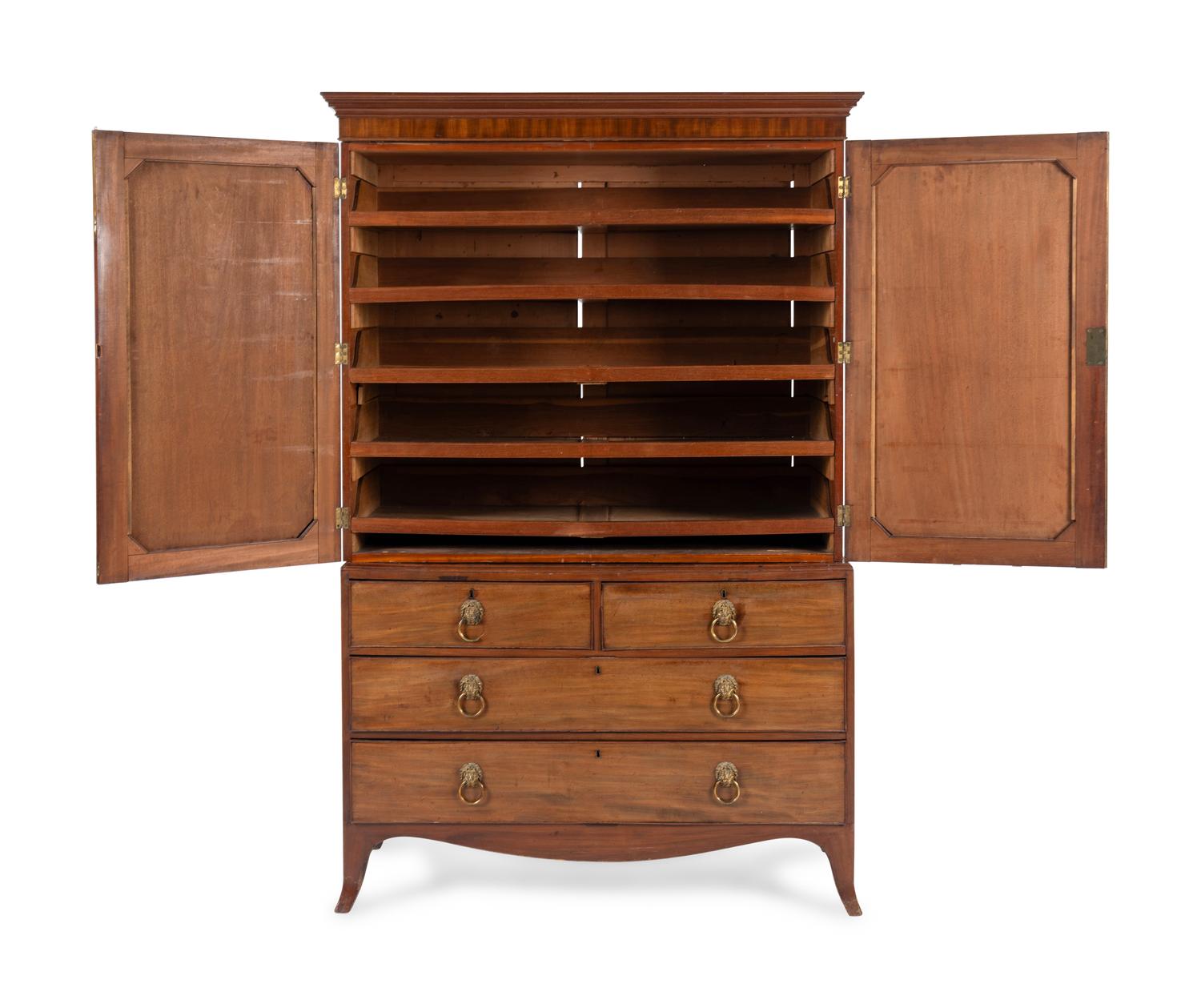 A George III Mahogany Linen Press