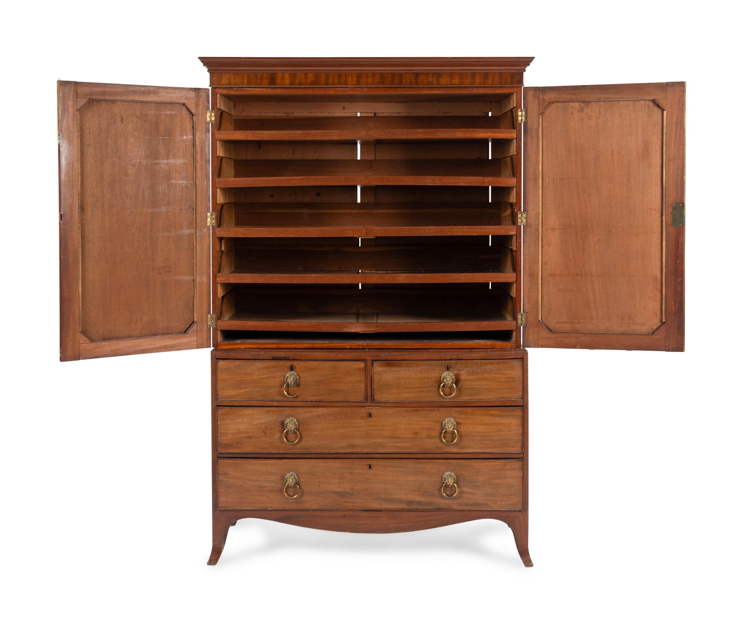 A George III Mahogany Linen Press
