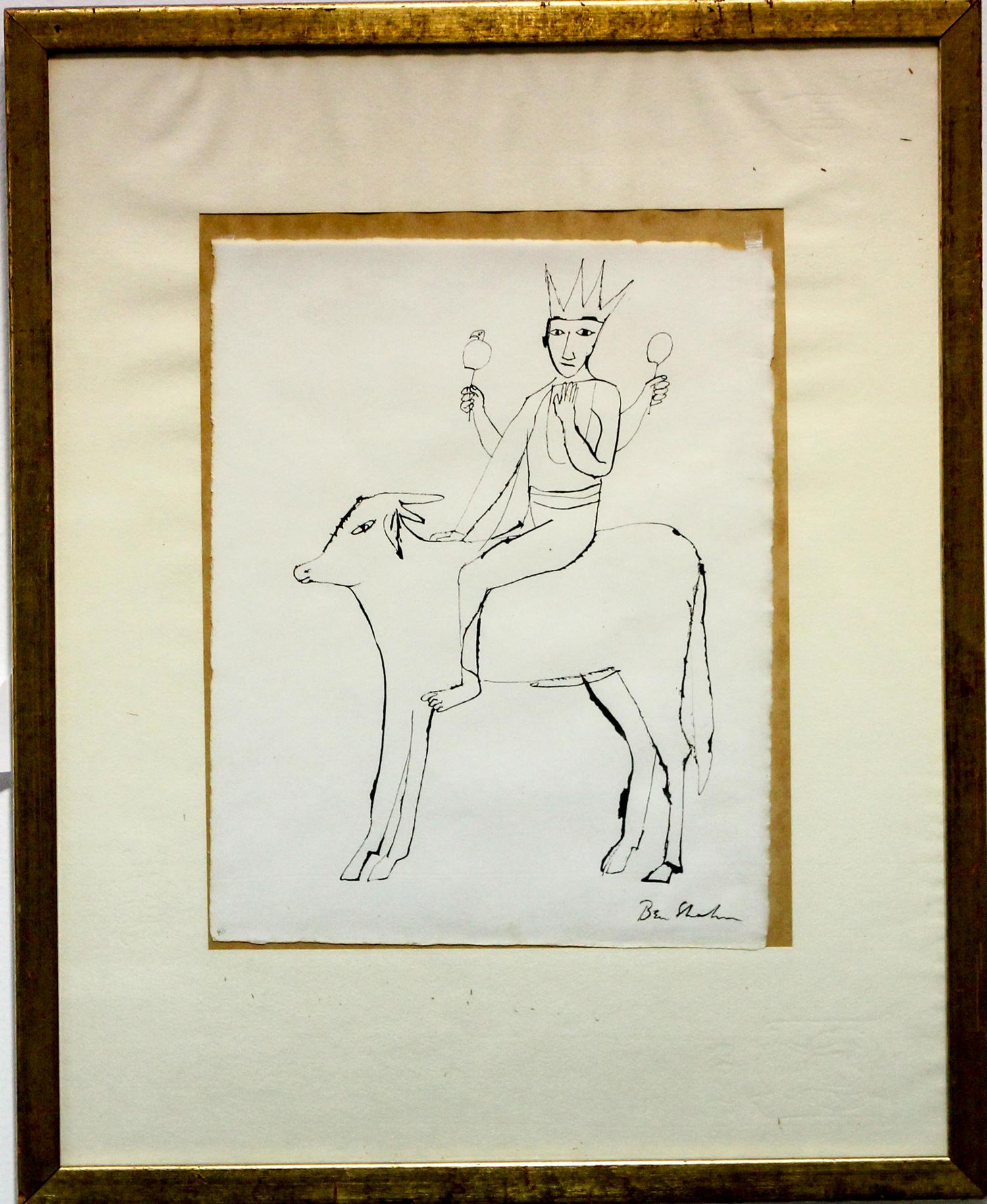 Ben Shahn, (American, 1898-1969), Illustration for The Sorrows of Priapus, 1957