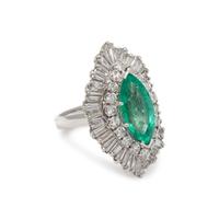 CONVERTIBLE EMERALD AND DIAMOND RING/PENDANT