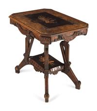 A Victorian Walnut and Marquetry Side Table