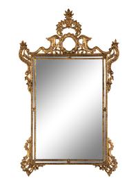An Italian Baroque Style Giltwood Mirror