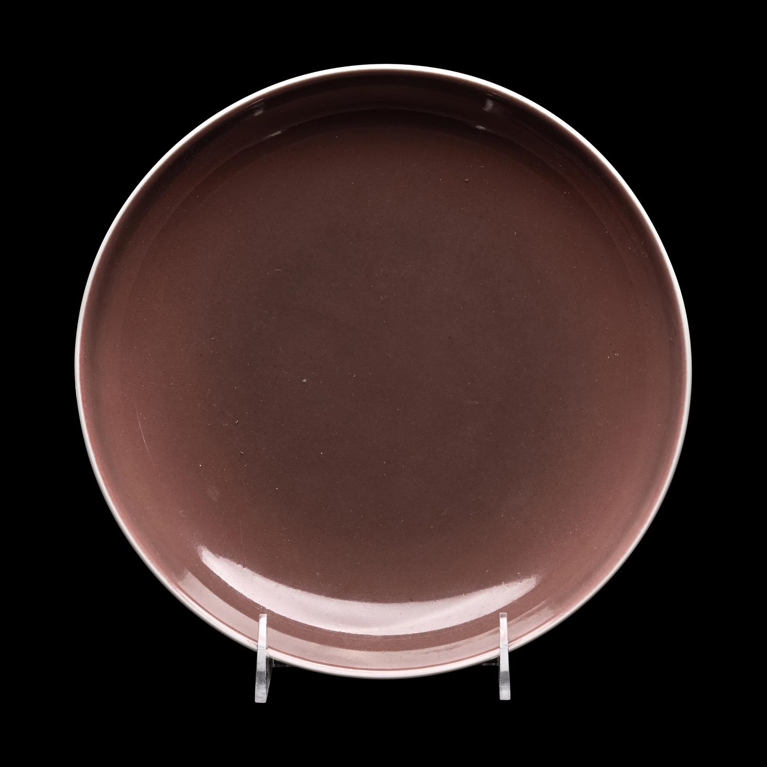 A Chinese Sang-de-Boeuf Glazed Porcelain Dish