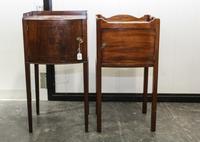 A Near Pair of Mahogany Commode Cabinets Height of taller 31 inches. — 19TH CENTURY