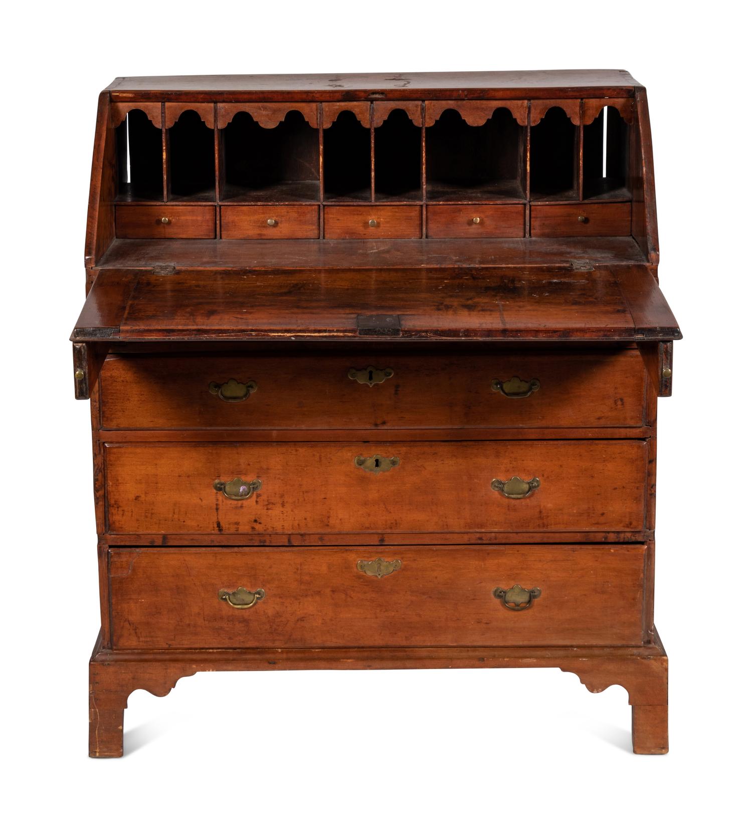 A Chippendale Slant Front Writing Desk