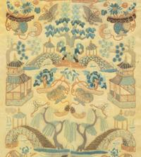 Three Chinese Framed Embroidered Silk Panels