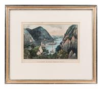 [HUDSON RIVER] -- CURRIER and IVES, publishers The Hudson, From West Point. Grounds of the U. S. Military Academy, 1862. (G.3216) -- Hudson River-Crow Nest, n.d. (G.3222)