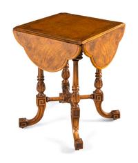 A Neoclassical Walnut Drop-Leaf Table