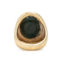 Yellow Gold and Bloodstone Intaglio Ring