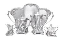 Württembergische Metallwarenfabrik (WMF) German, Circa 1905 Tea and Coffee Service,