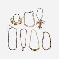 African and Oceanic Jewelry Owned by Louise Nevelson Group of Seven Necklaces, 20th century