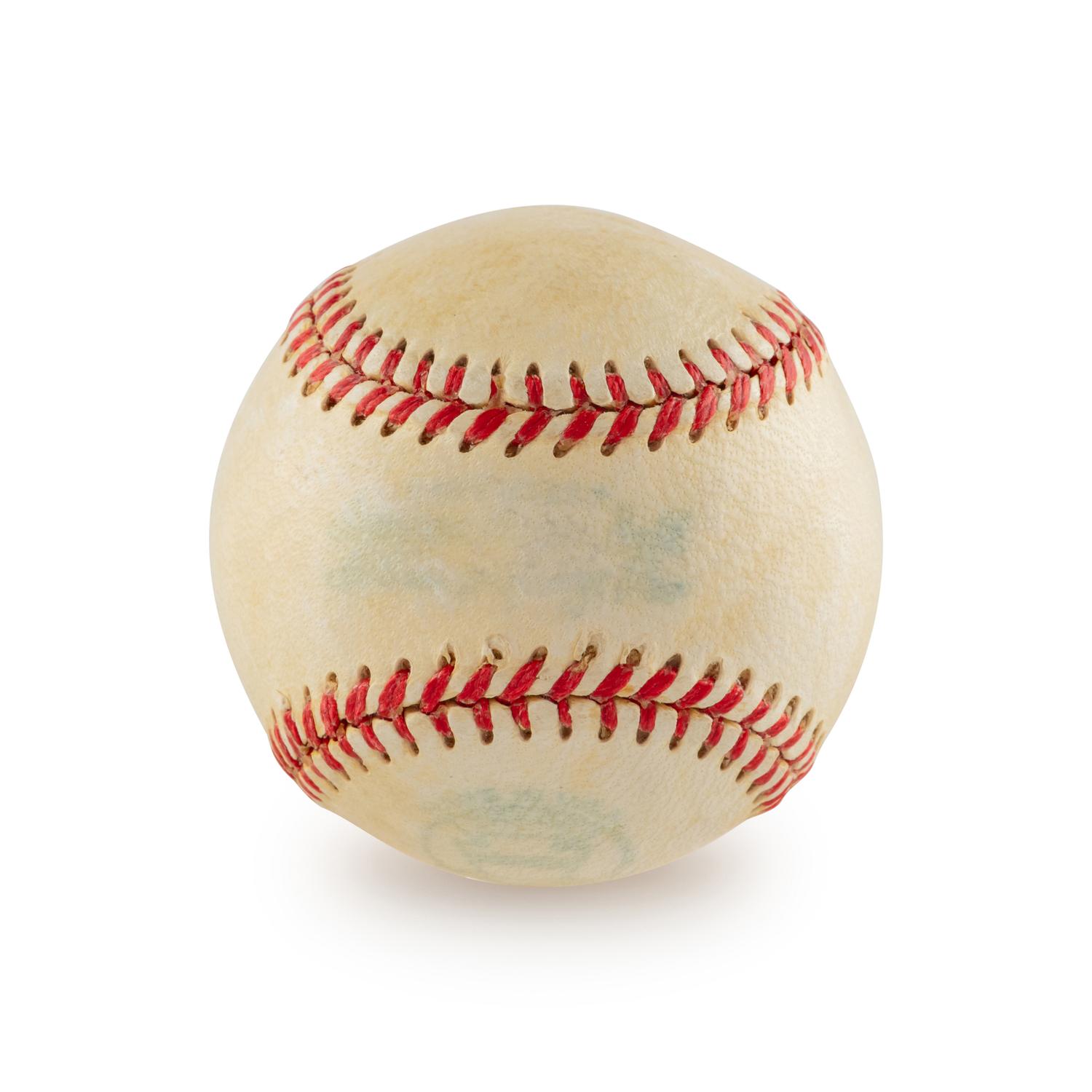 A Unique Babe Ruth Single Signed Autograph Mini Baseball (Beckett Authentication Services)
