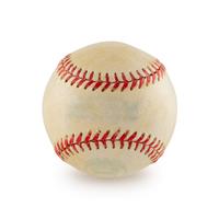 A Unique Babe Ruth Single Signed Autograph Mini Baseball (Beckett Authentication Services)