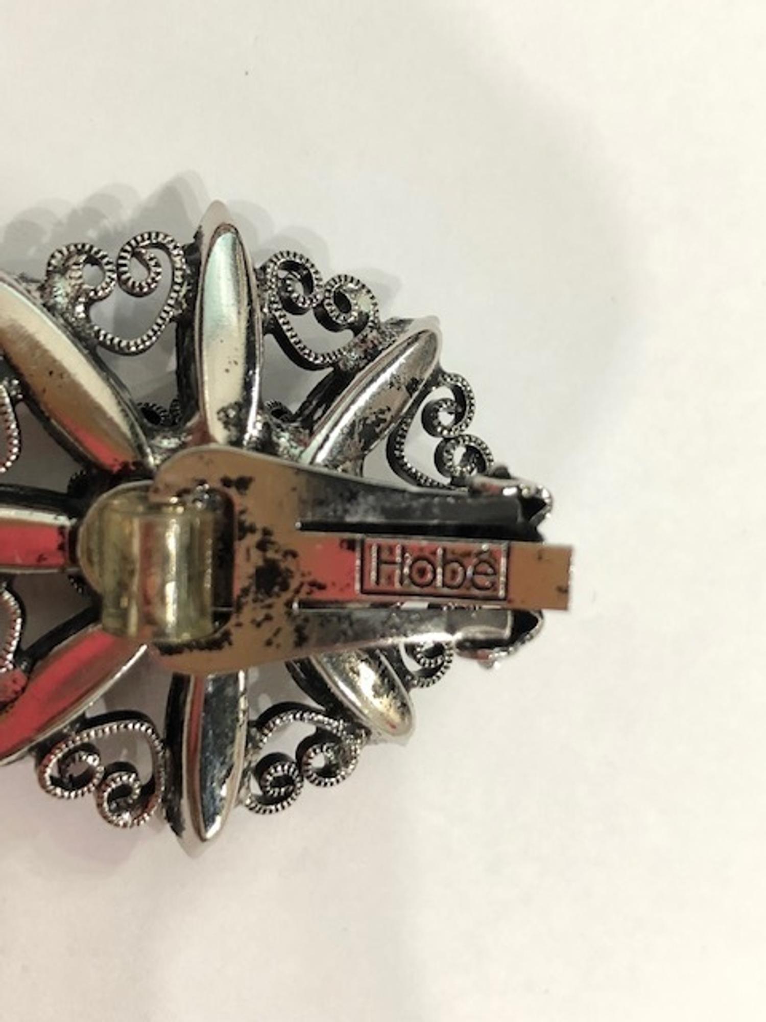 Hobe Brooch and Matching Earclips, 1980-90s
