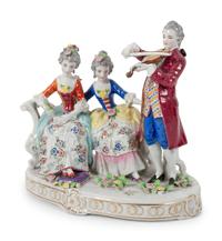 A Continental Porcelain Figural Group