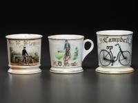 Three Bicycle Shaving Mugs