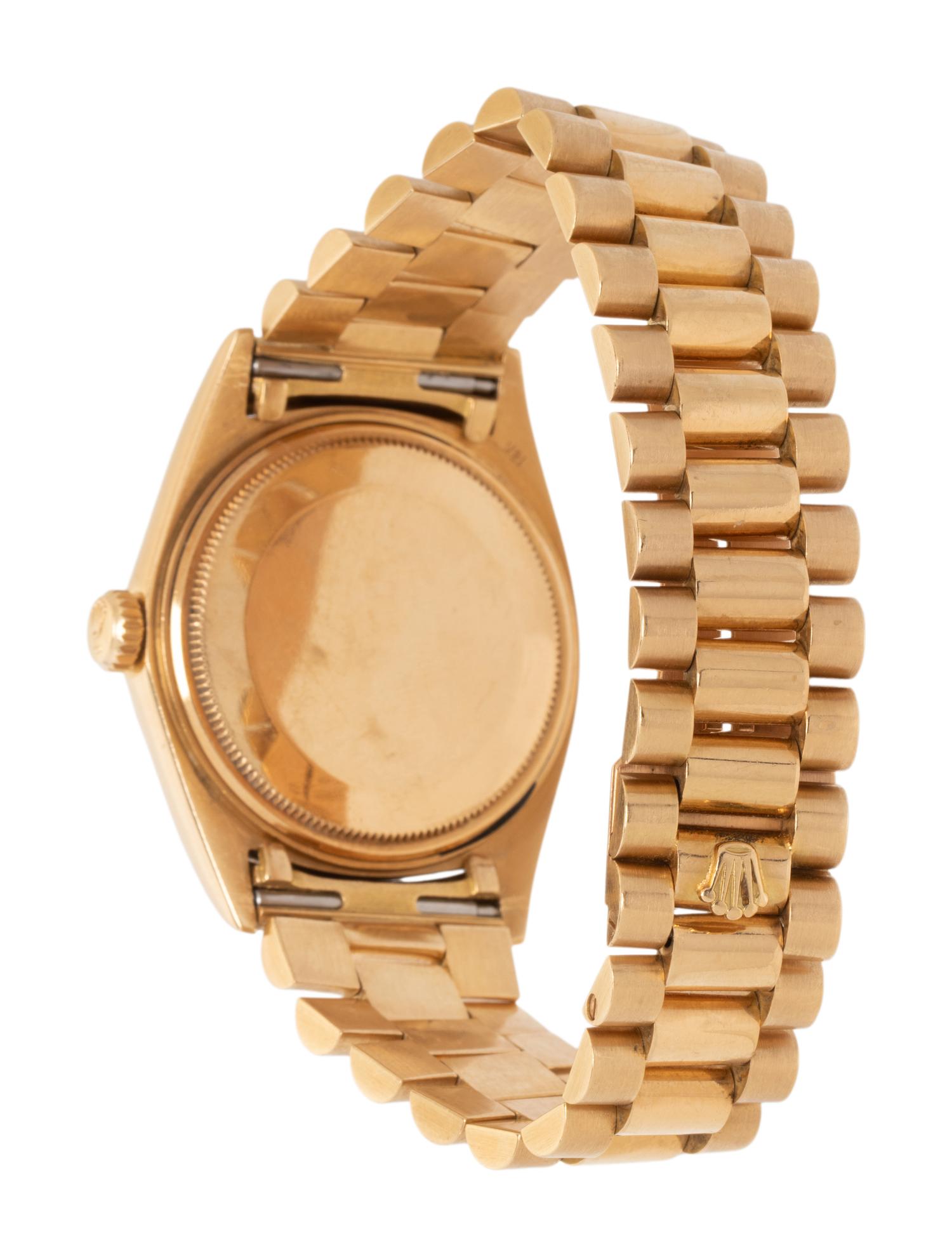 ROLEX, REF. 1803 18K YELLOW GOLD 'DAY-DATE' WATCH WITH ORIGINAL RECEIPT