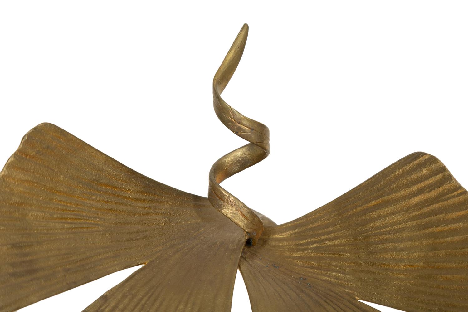 A Pair of Marc Bankowsky Bronze Ginko Candlesticks