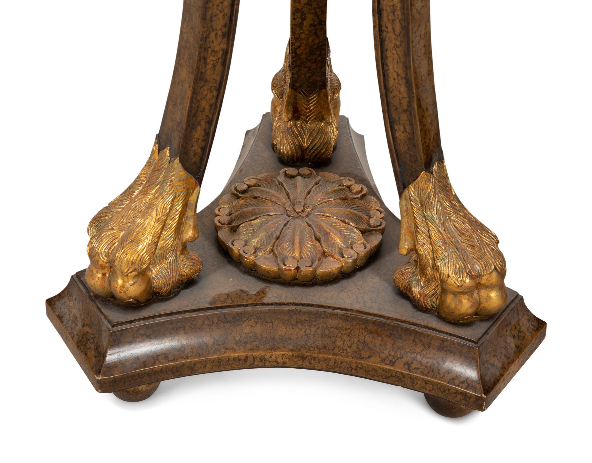A Pair of Painted and Parcel Gilt Pedestals