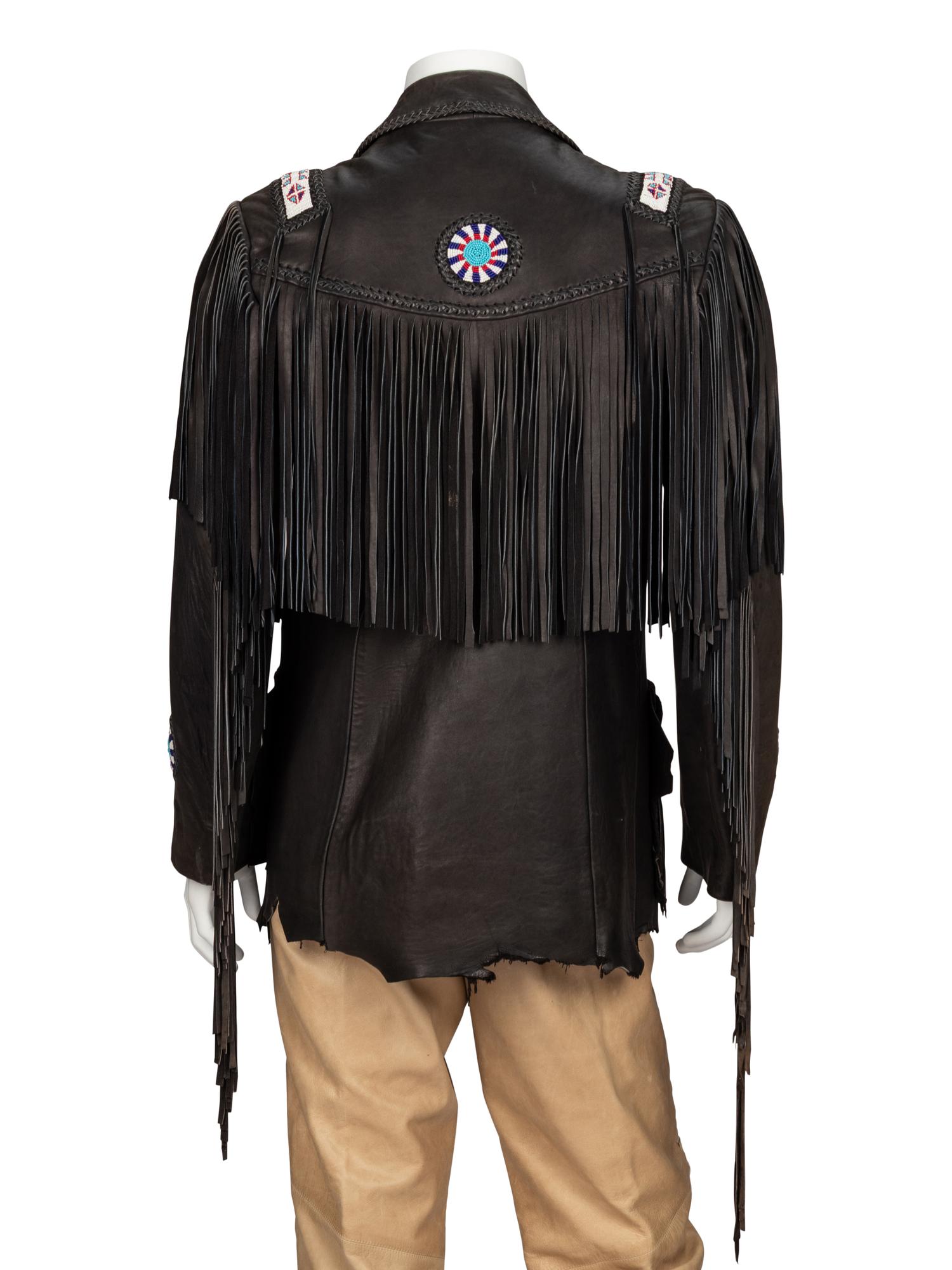 Mealey's Pitic Leather, Fringed & Beaded Leather Jacket