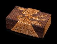 Three Chinese Carved Wood Covered Boxes