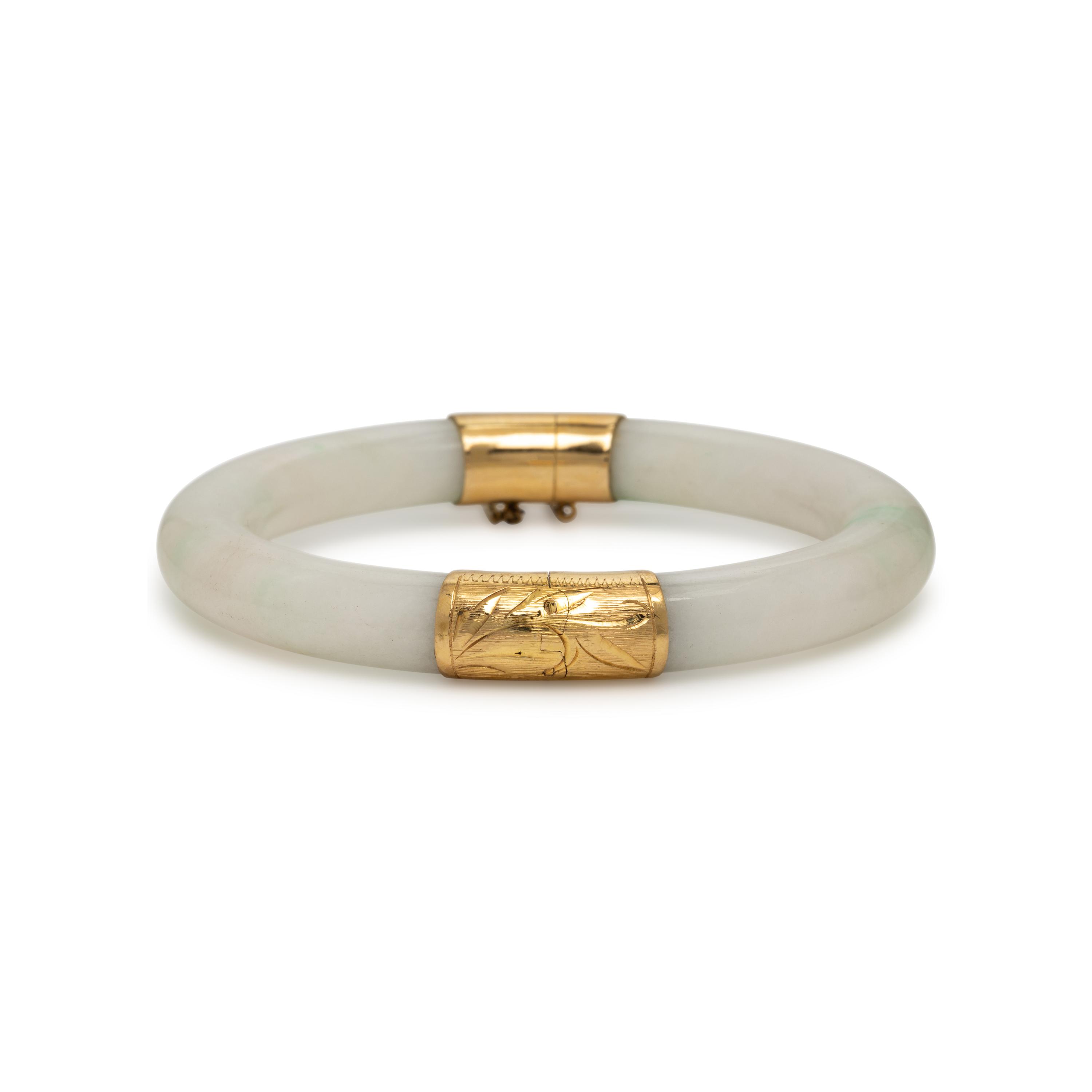 Jade and Yellow Gold Bracelet