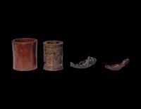 Four Chinese Hardwood Scholar's Objects