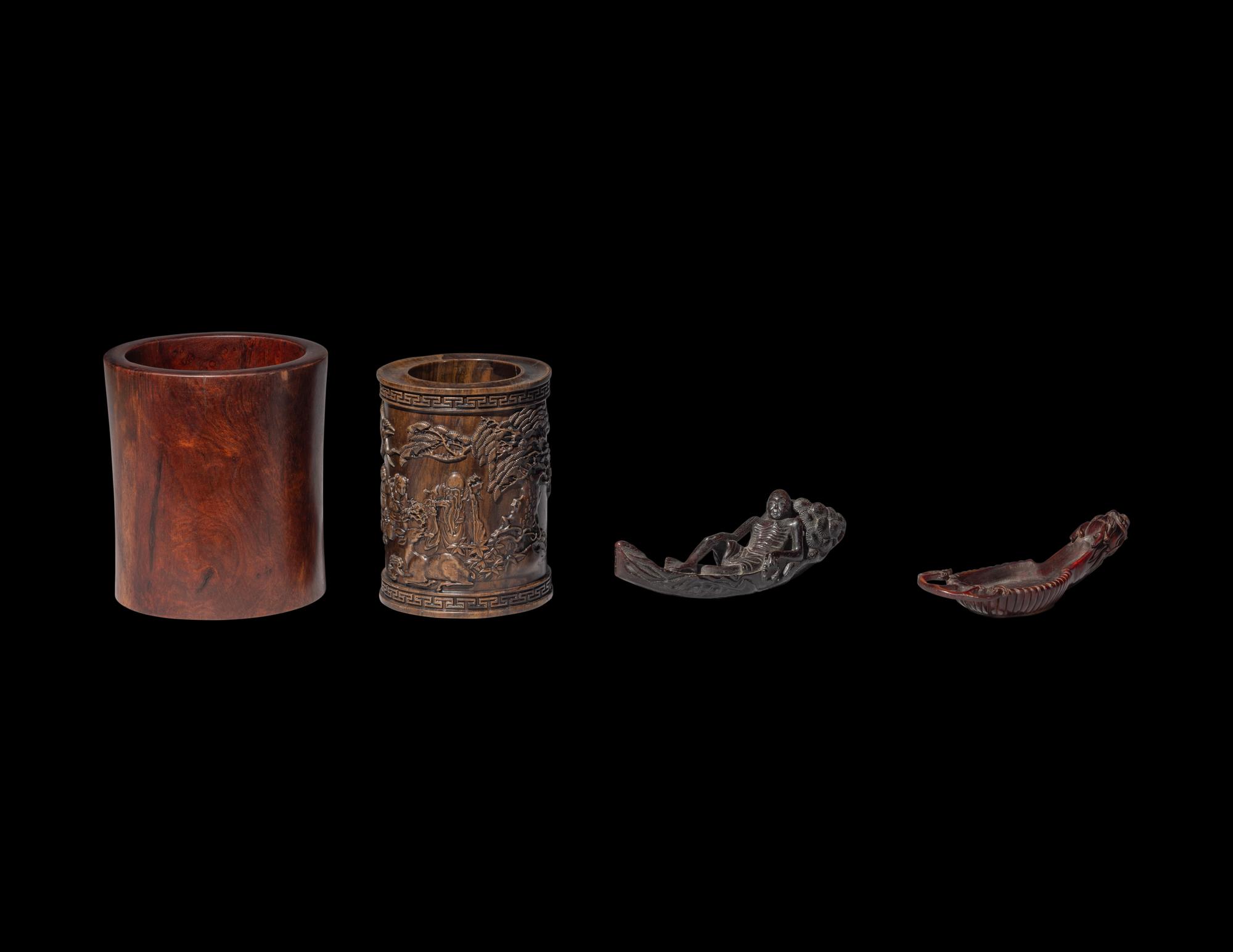 Four Chinese Hardwood Scholar's Objects