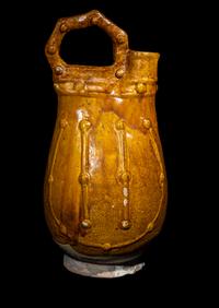 A Chinese Amber Glazed Pottery Flask