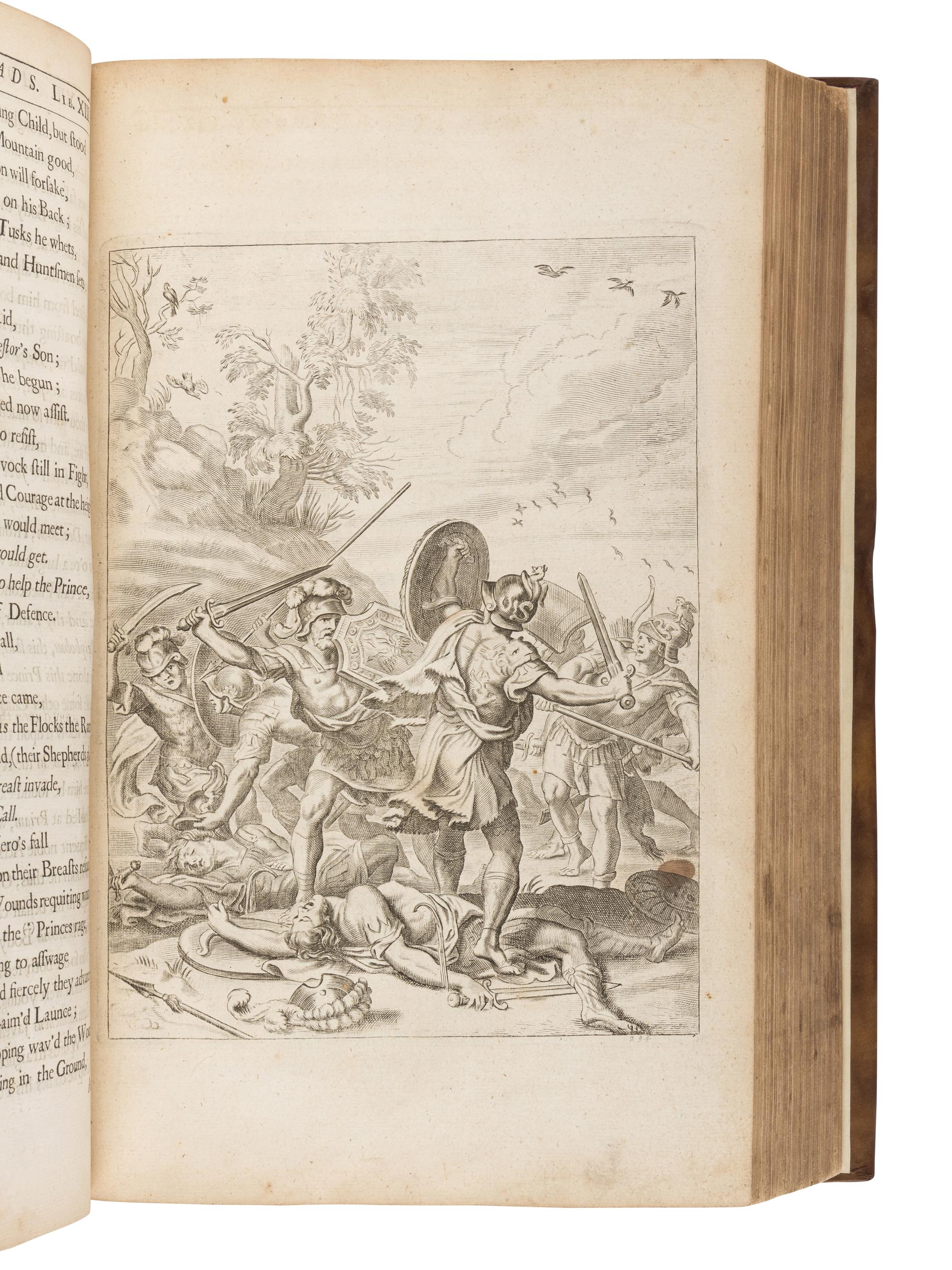 OGILBY, John (1600-1676), translator. -- HOMER (?8th century B.C.). Homer his Iliads translated, adorn'd with sculpture, and illustrated with annotations . -- Homer his Odysses Translated, Adorn'd with Sculpture, and Illustrated with Annotations . London: Printed by James Flesher, for the authour, 1669.