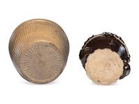 Two Stoneware Flowerpots