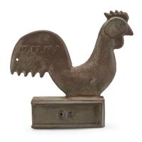 Cast iron "Elgin" rooster windmill weight late 19th century