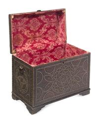 A Portuguese Studded Walnut Trunk